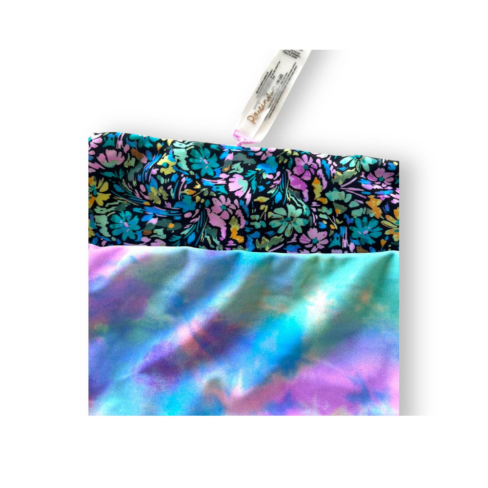 Raisins Low Rider Reversible FLORAL / TIE DYE Bikini Bottoms | Sz XL Beach Break - Picture 6 of 12